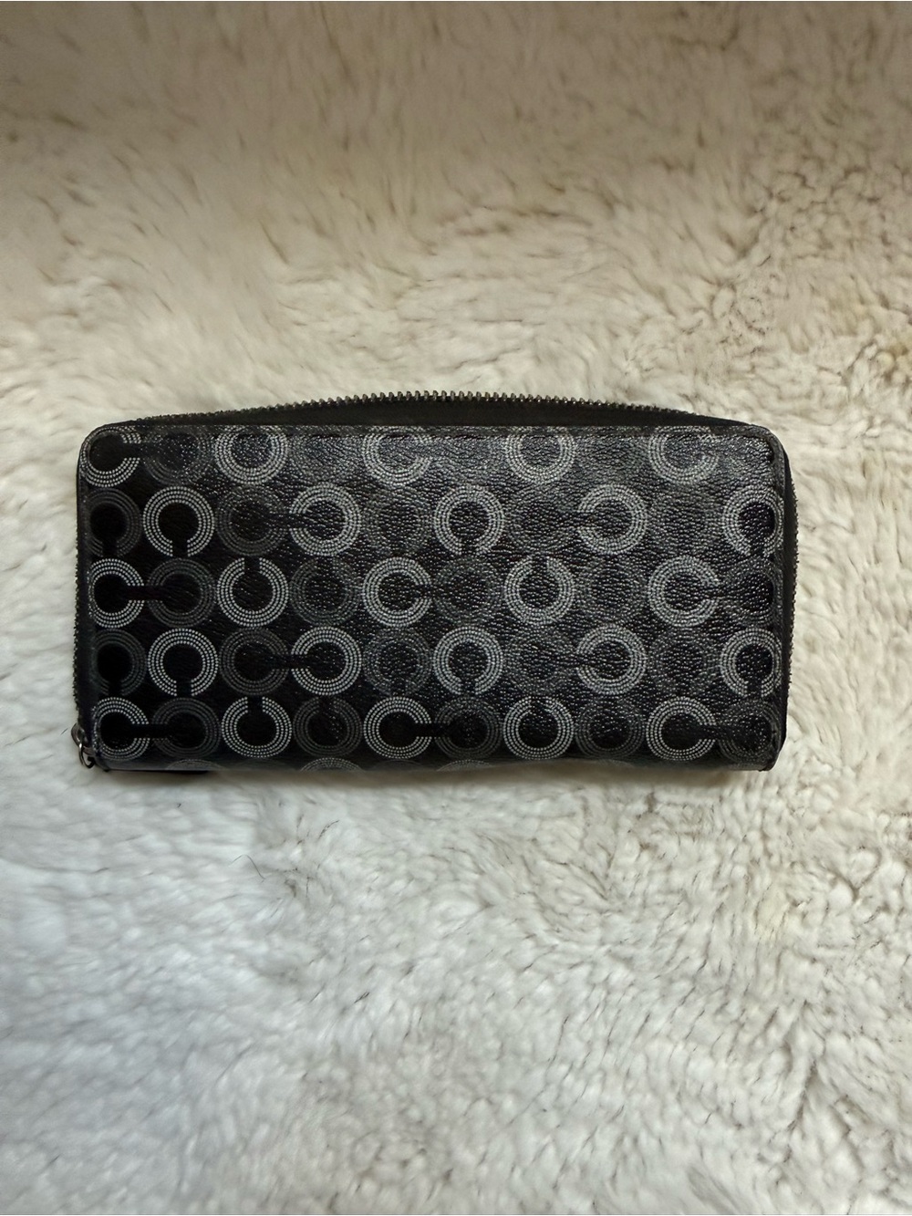 Coach Pink Leather Zip Wallet
